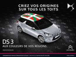 Ukažte na střeše Citroënu DS3, odkud jste