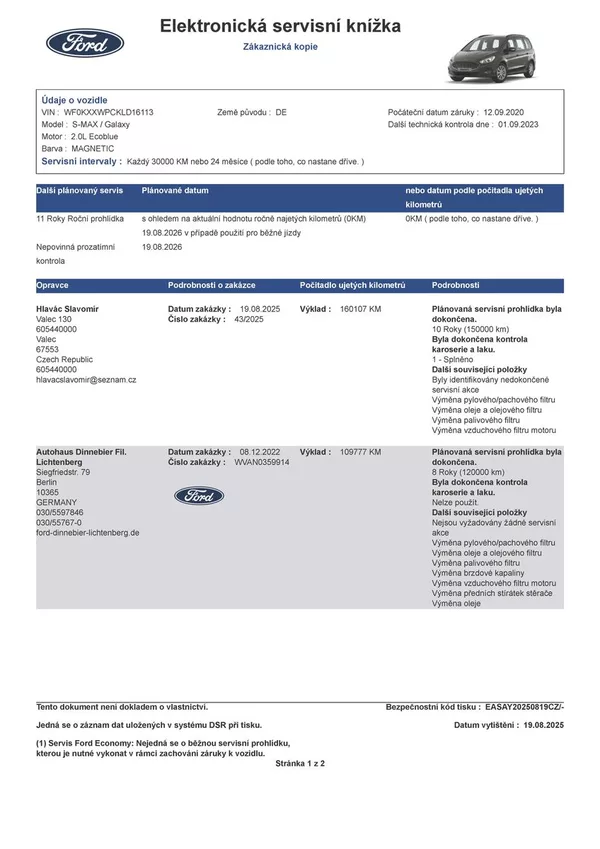 Ford Galaxy 2.0 EB, 140 kW, 7 míst, Cebia - foto 38