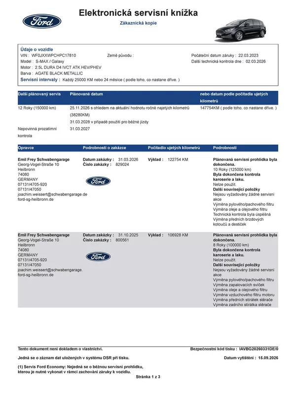 Ford S-MAX 2,5 HEV Titanium 7míst - foto 48