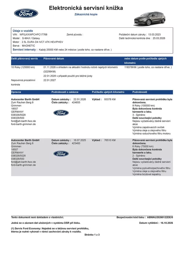 Ford S-MAX 2,5 HEV Titanium 7míst - foto 50