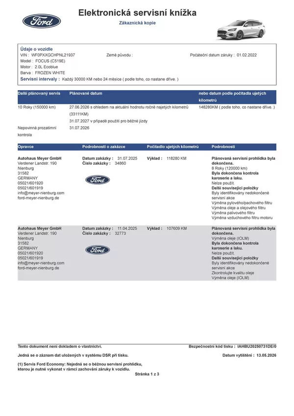 Ford Focus 2.0 EB ST-Line manuál - foto 48
