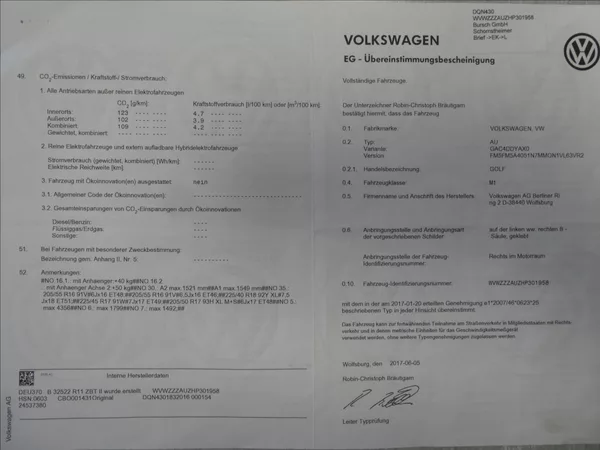 Volkswagen Golf 1,6 TDi 85kW navi,led,serviska - foto 47