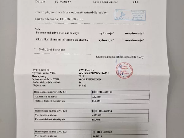 Volkswagen Caddy 1.4TGI CNG Maxi Skříň | Záruka - foto 57