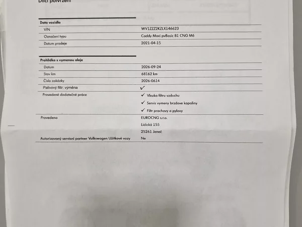 Volkswagen Caddy 1.4TGI CNG Maxi Skříň 2020 | Z - foto 54