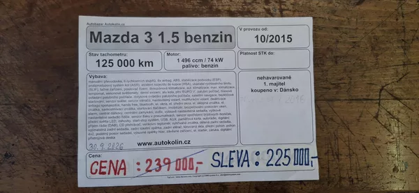 Mazda 3 1.5 benzin - foto 22