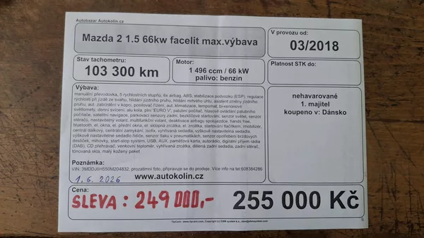 Mazda 2 1.5 66kw facelit max.výbava - foto 45