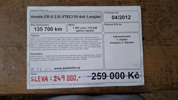 Honda CR-V 2.0i VTEC110 4x4 1.majitel - foto 46