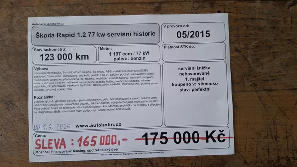 Škoda Rapid 1.2 77 kw servisní historie - foto 53