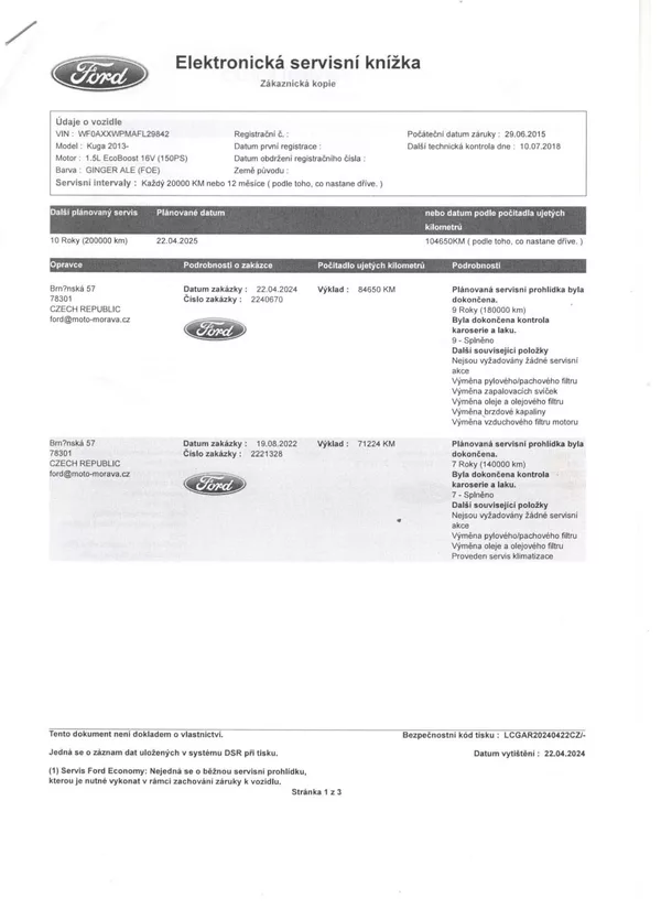 Ford Kuga 1,5 EcoBoost / 110kW - foto 50