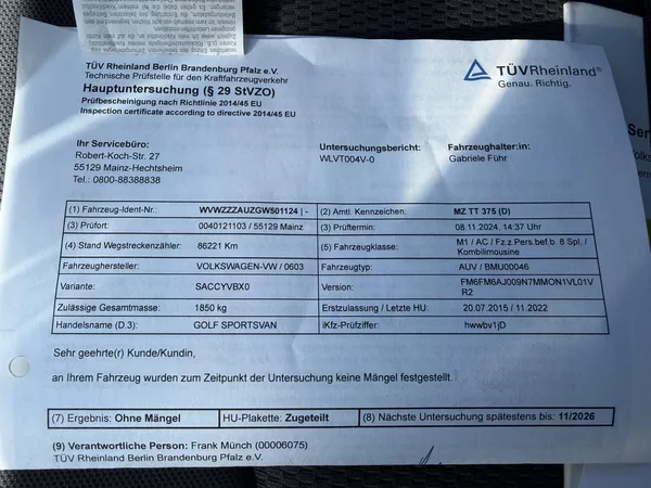 Volkswagen Golf Sportsvan 1.2 TSI KLIMA SERVISKA 2X KOLA - foto 31