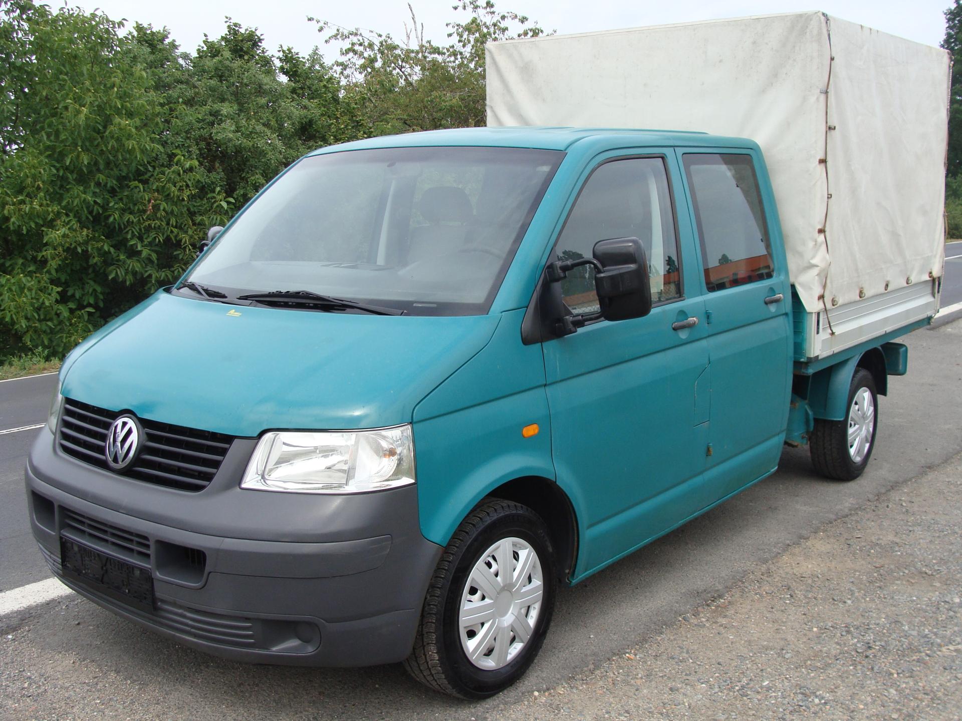 Volkswagen Transporter 1.9 TDi, 6 míst, valník
